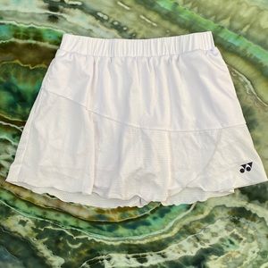 White tennis skirt
